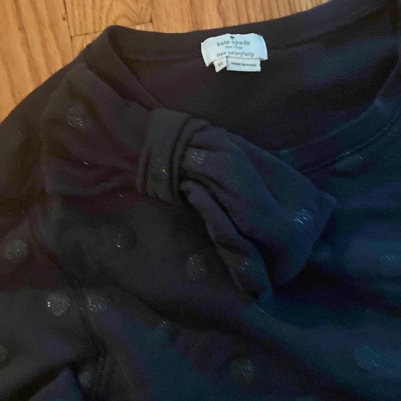 Kate Spade polka dot sweatshirt with bow accent size XL - Picture 3 of 4